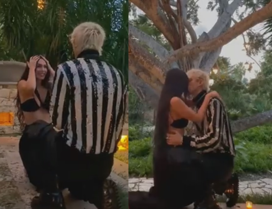 Vídeo: Megan Fox e Machine Gun Kelly ficam noivos: ‘bebemos o sangue um do outro'