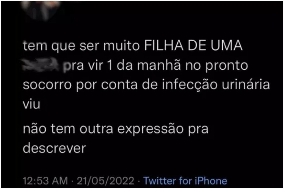 Médica xinga paciente com infecção urinária em rede social e é detonada 