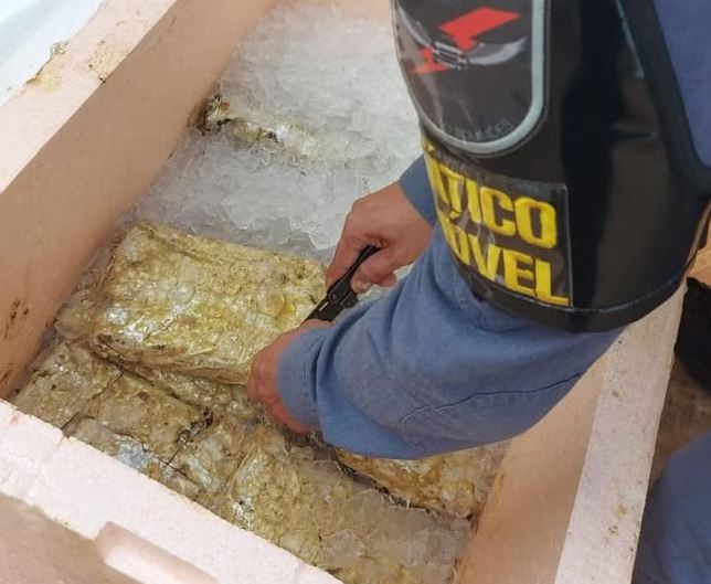 Caixa recheada de drogas é encontrada na frente de loja no Amazonas