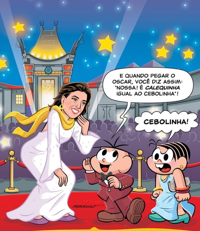 Turma da Mônica faz homenagem a Fernanda Torres por indicação ao Oscar