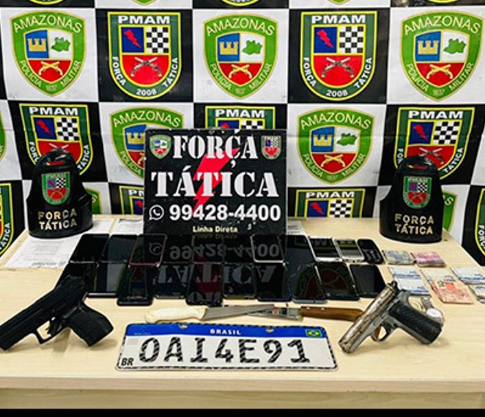 Grupo é preso com armas falsas e mais de 20 celulares roubados em Manaus