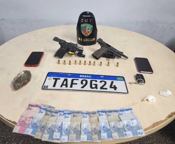 Foragidos são presos com armas e munições no Jorge Teixeira