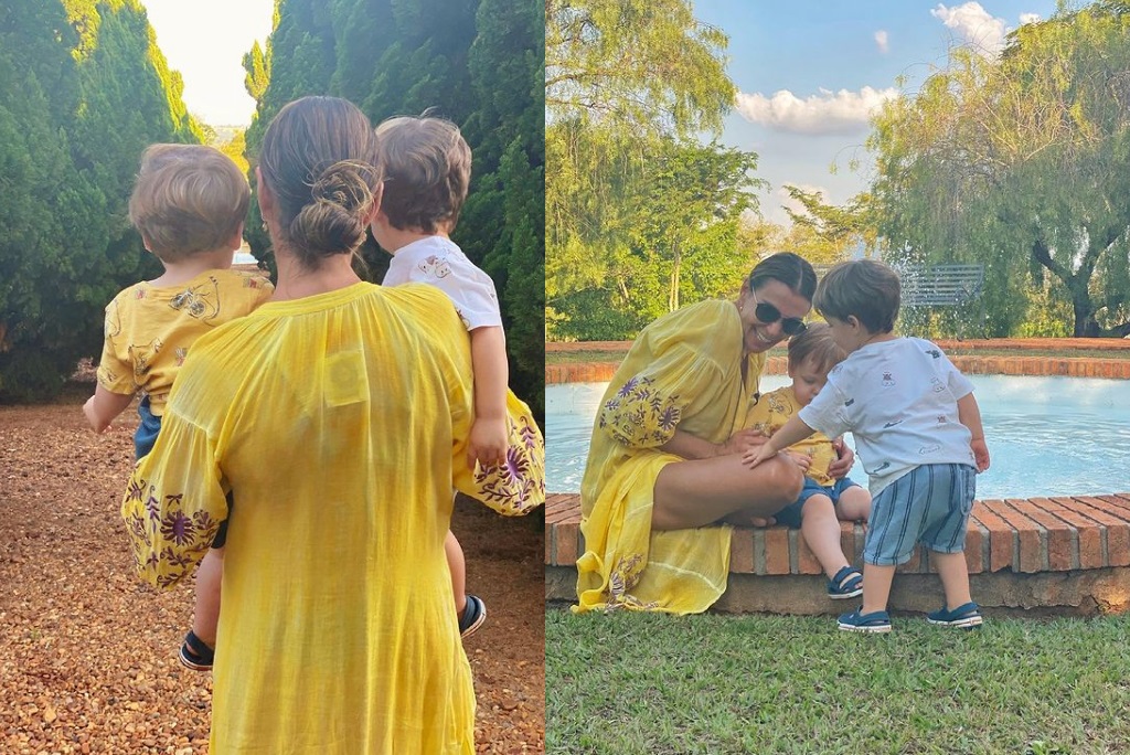 Mônica Martelli aparece com filhos de Paulo Gustavo: ‘sorriso de volta'