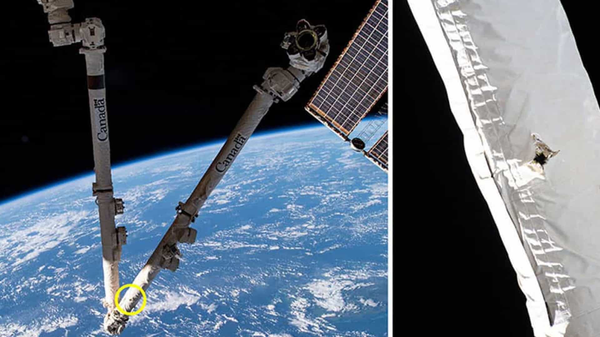 Estação Espacial Internacional foi danificada por detritos espaciais