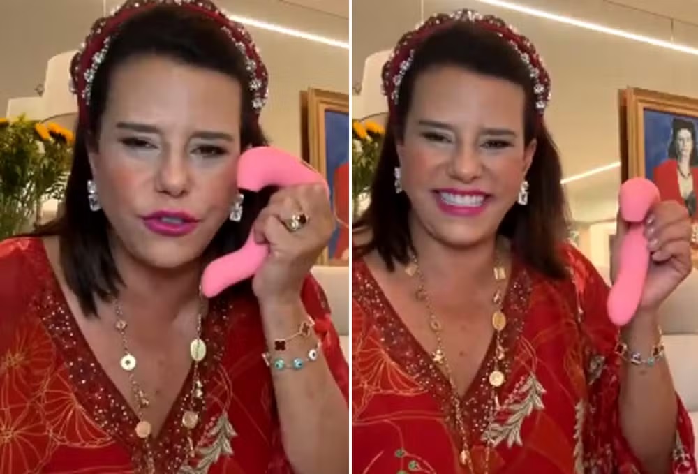 Narcisa Tamborindeguy mostra vibrador durante live: 'ai que loucura'
