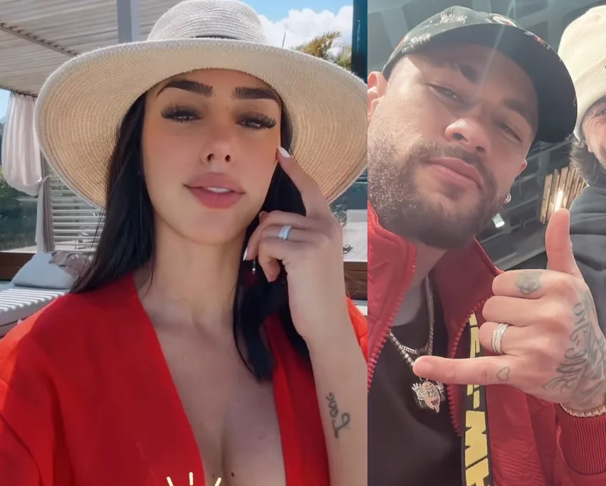 Neymar e Bruna Biancardi voltam a usar aliança de compromisso
