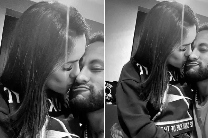 Neymar posa com namorada no colo e revela apelido carinhoso 