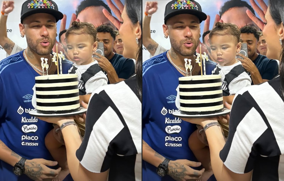Neymar ganha festa surpresa após reestreia no Santos