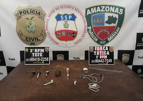 Durante revista, policiais encontram arma e drogas em presídio do Amazonas
