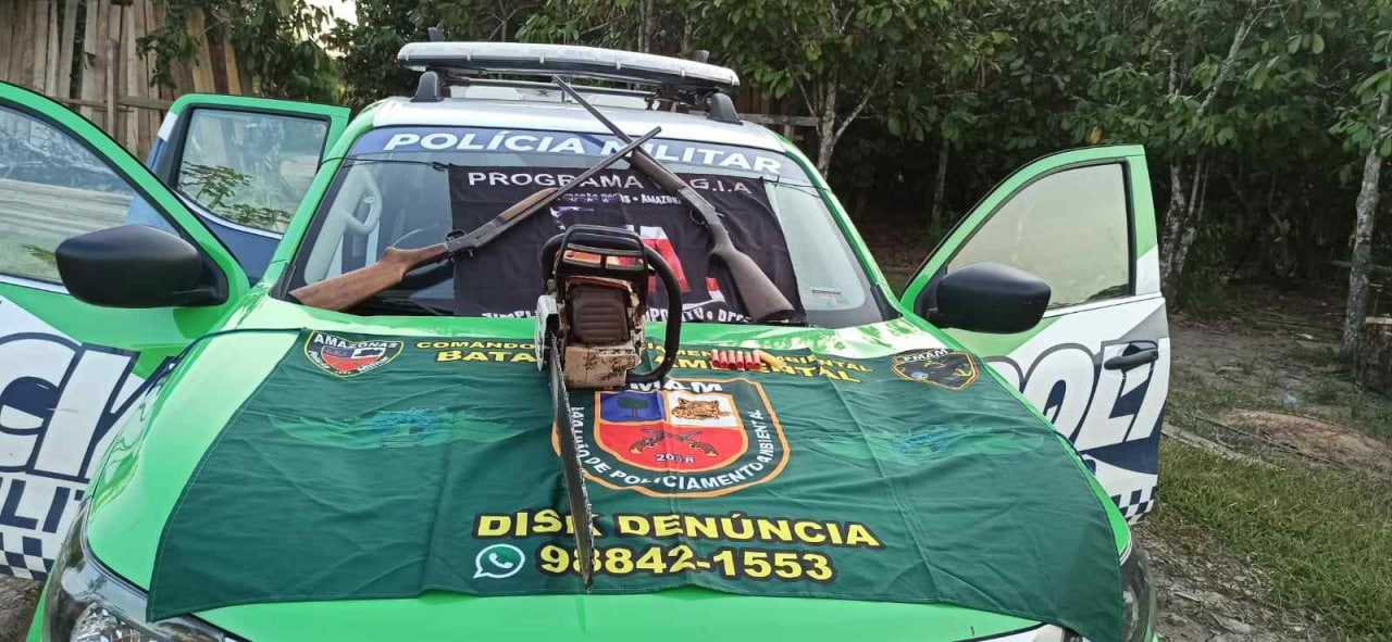 Polícia fecha serraria clandestina e apreende madeira ilegal no Amazonas 