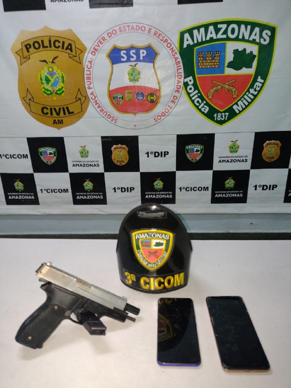 Assaltante é baleado no peito ao atirar contra PMs em Manaus