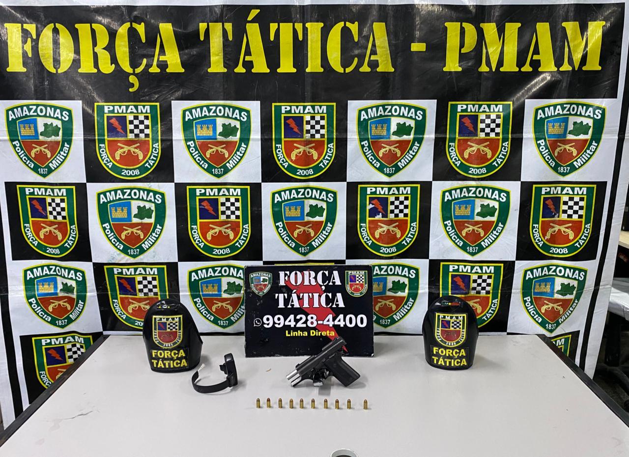 Homem com tornozeleira eletrônica é preso com arma em bar de Manaus