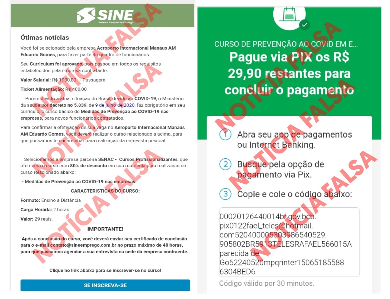 Sine Amazonas alerta sobre e-mails com falsa oferta de emprego