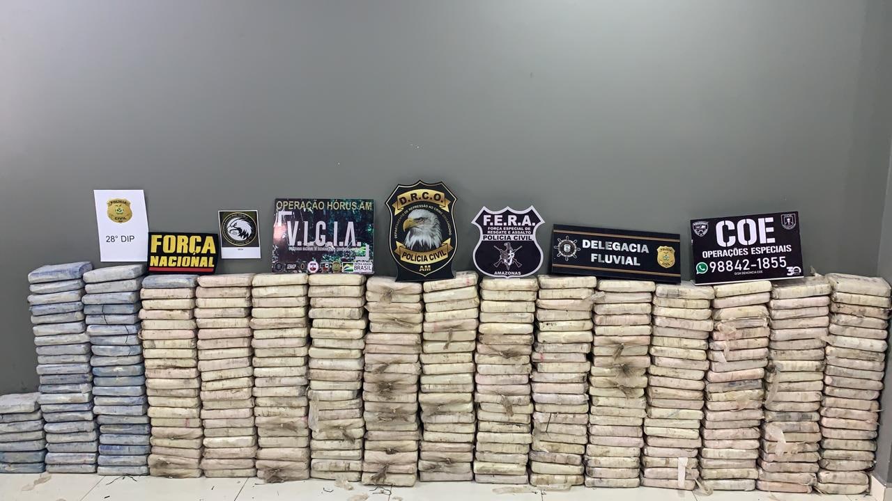 Drogas avaliadas em R$ 5,3 milhões são apreendidas em lago de Manaus