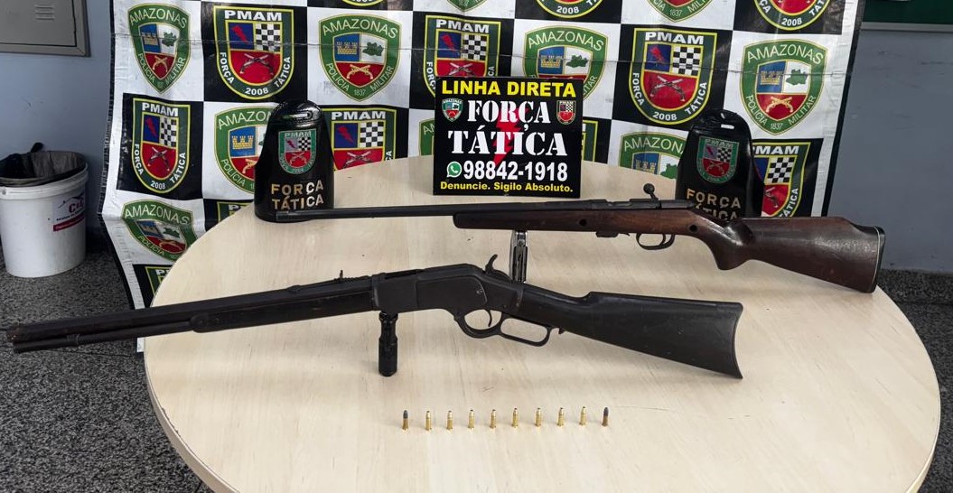 Rifle e carabina são apreendidos no Nova Esperança após denúncia 