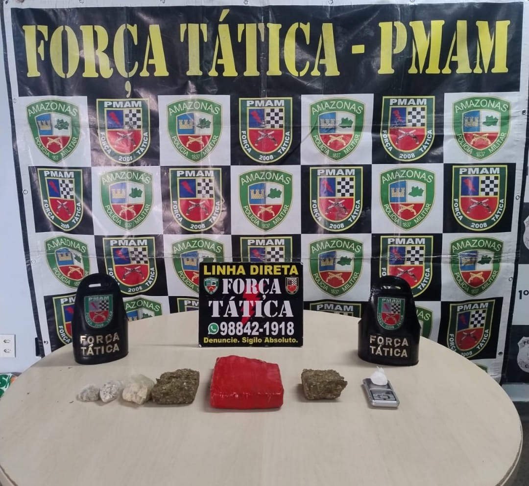 Força Tática apreende mais de 1,5 kg de drogas no bairro Educandos