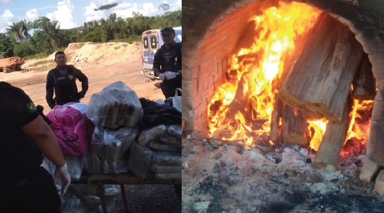 Polícia incinera 200 kg de drogas avaliadas em R$ 4 milhões no Amazonas