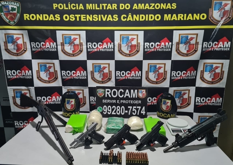 Polícia apreende submetralhadora e armamentos pesados em casa de Manaus