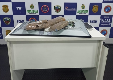 Polícia apreende droga avaliada em R$50 mil dentro de TV no Amazonas 