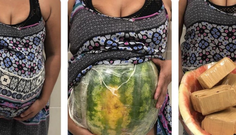 Falsa gestante é presa com melancia repleta de cocaína na barriga