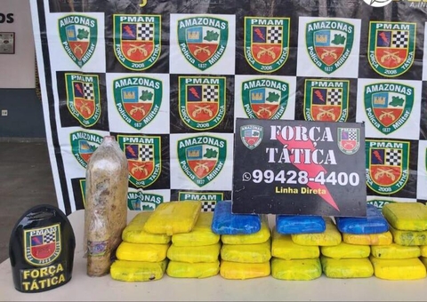 Homem fica nervoso ao ver viatura e é preso com 30 kg de drogas em Manaus