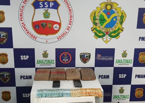 Duas pessoas são presas e 4,5 kg de drogas são apreendidas no Amazonas 