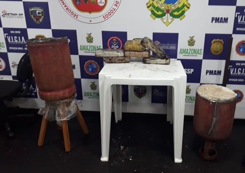Drogas avaliadas em R$ 350 mil são apreendidas em cilindro de gás no AM