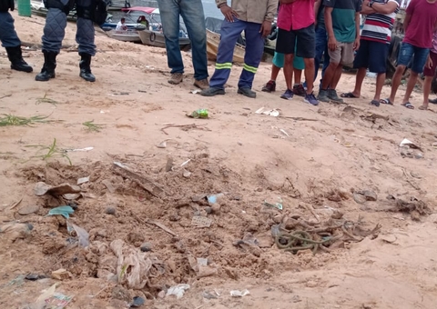 Ossada humana é encontrada na frente da Feira da Manaus Moderna