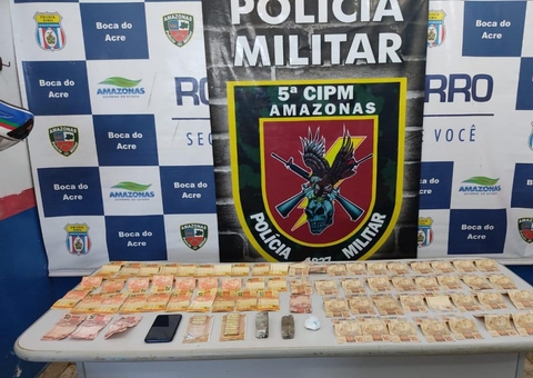 Com mais de R$ 2 mil, dupla é presa com drogas no Amazonas