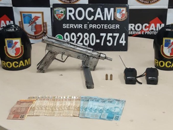 Homem é preso com submetralhadora escondida em casa Manaus 