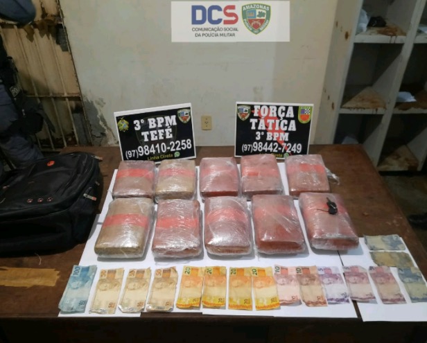 Homem é preso com mais de 10 kg de drogas escondidos em casa no Amazonas