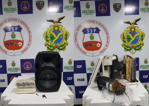 Maconha camuflada em caixa de som e ar-condicionado é apreendida no AM 