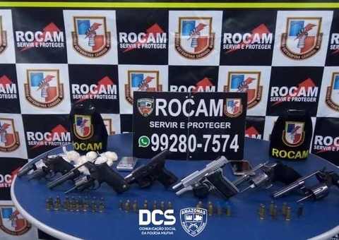 Grupo ligado a facção criminosa é preso com armas na zona Leste de Manaus 