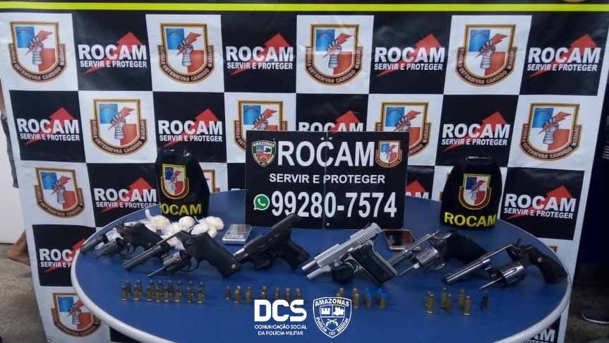Grupo ligado a facção criminosa é preso com armas na zona Leste de Manaus 