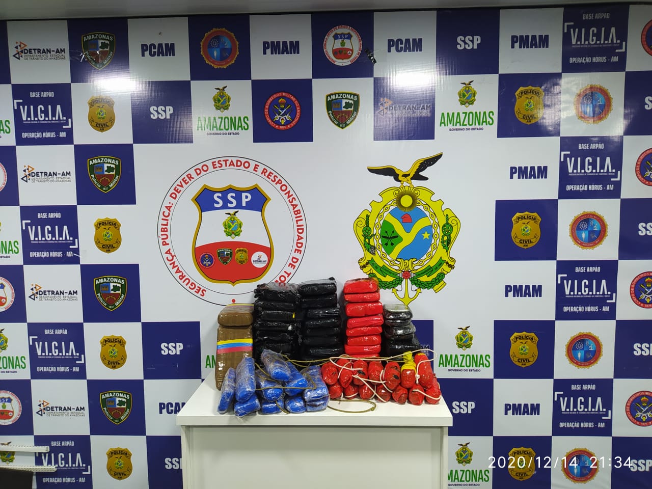 Sete são presos com drogas avaliadas em R$ 1 milhão no Amazonas