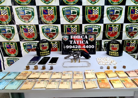 Arma, drogas e mais de R$ 12 mil são encontrados em hotel de Manaus