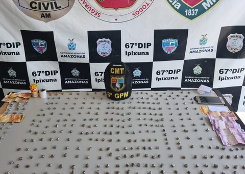 Trio é preso ao sair pra abastecer com drogas festa de ano novo no Amazonas