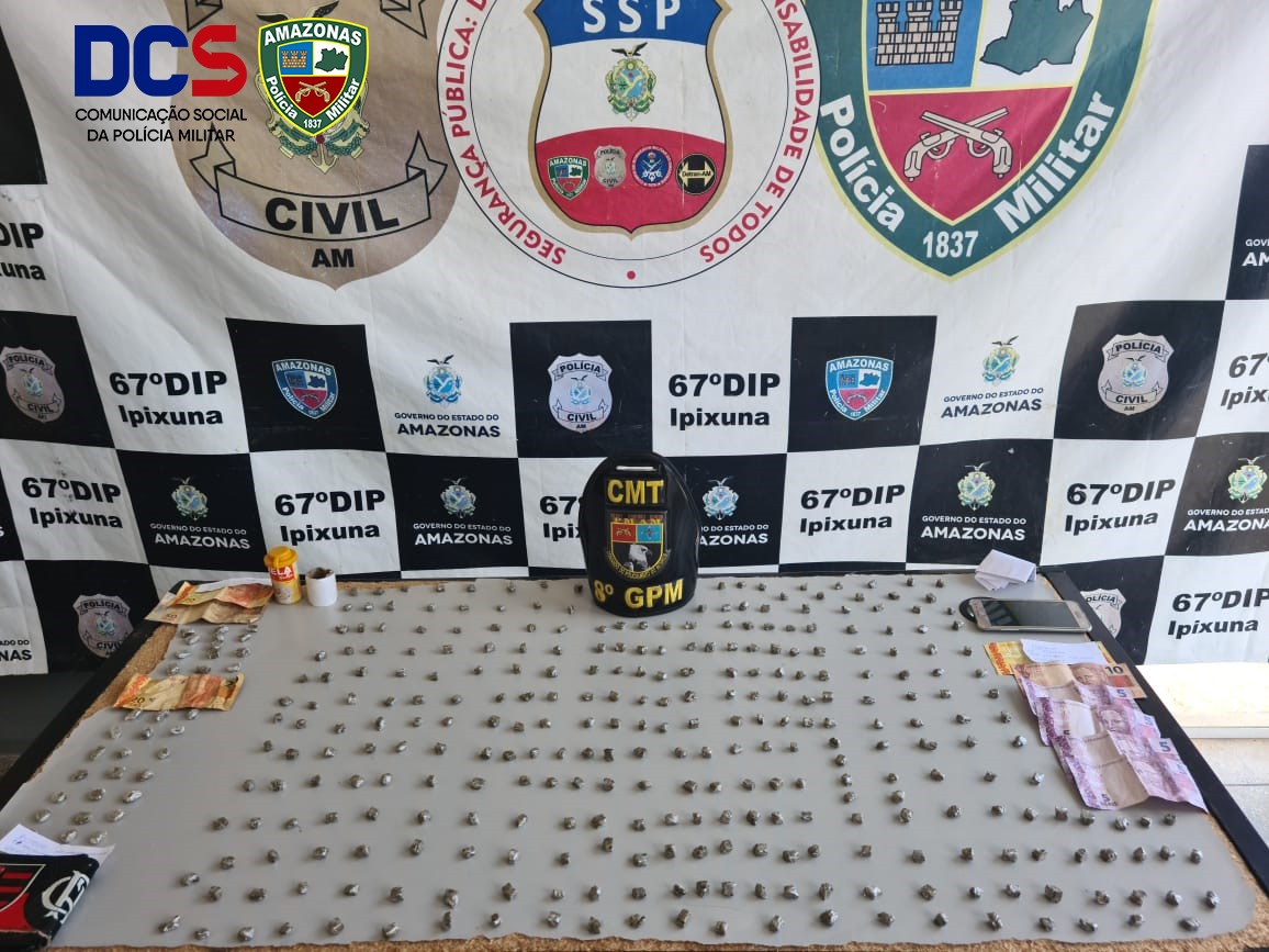 Trio é preso ao sair pra abastecer com drogas festa de ano novo no Amazonas