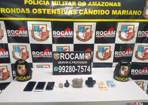 Após denúncias, foragido é preso com arma e drogas em Manaus
