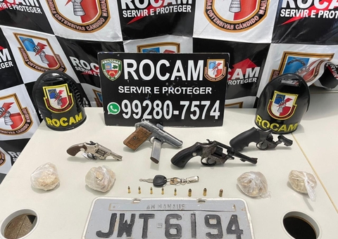 Ligado ao tráfico de drogas, homem é preso com armas e entorpecentes no AM