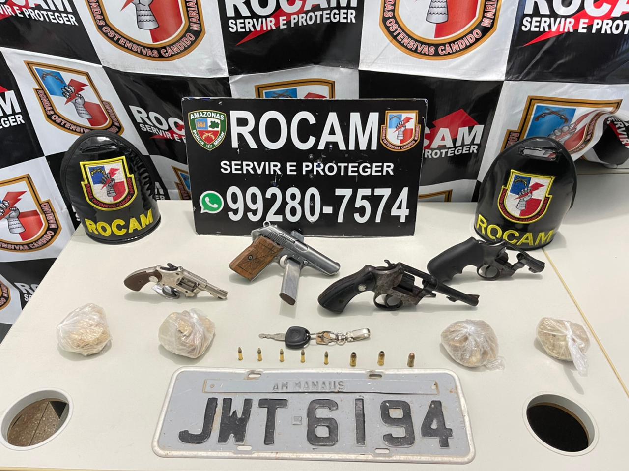 Ligado ao tráfico de drogas, homem é preso com armas e entorpecentes no AM