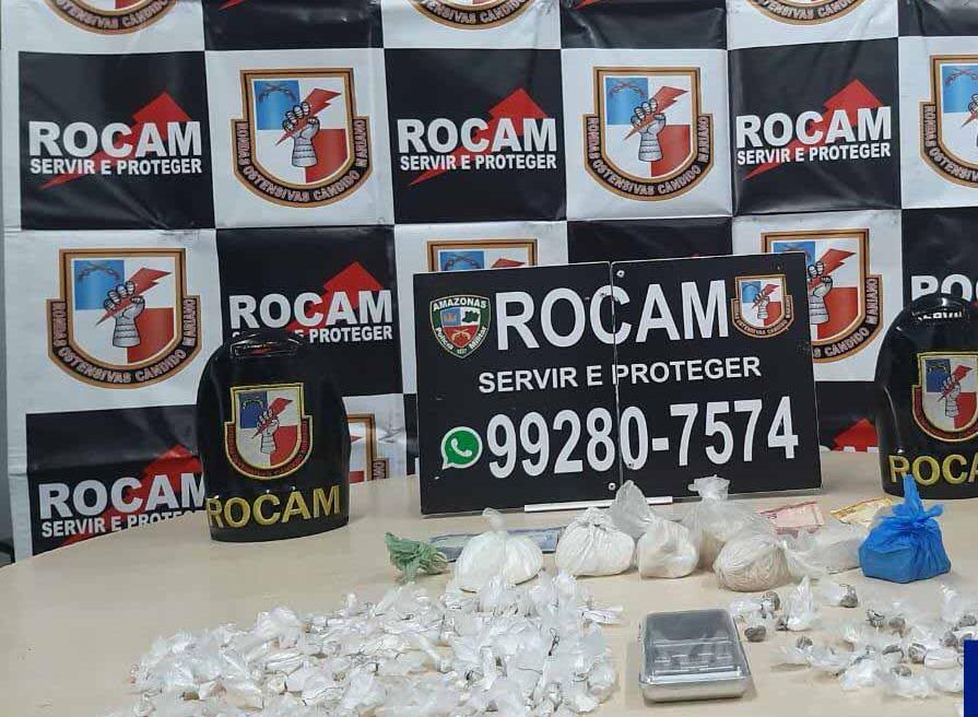 Suspeito é preso com drogas escondidas dentro de mochila em Manaus