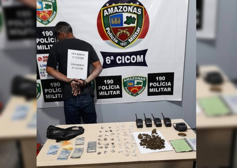 Homem é preso com drogas e rádios comunicadores em Manaus 