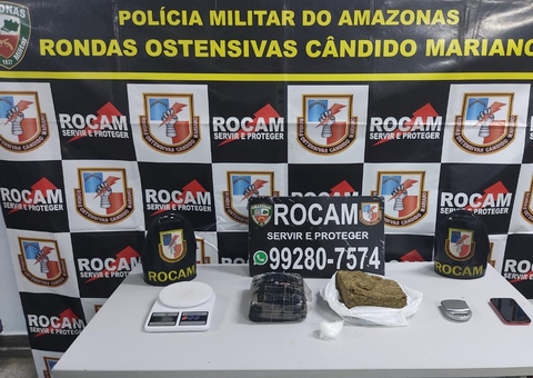 Homem é preso com 2 kg de drogas escondida em quitinete em Manaus 