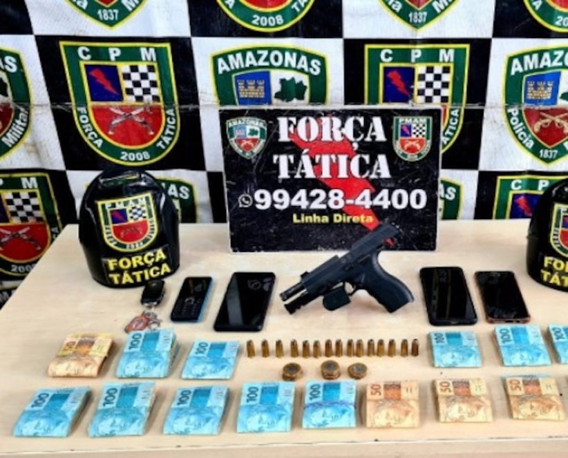 'Tesoureiro do tráfico' é preso com arma de comissário da PC em Manaus