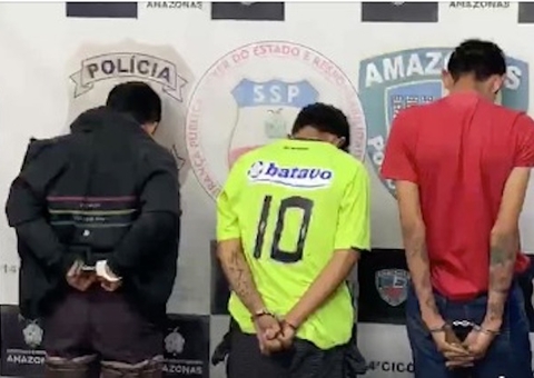 Trio é preso suspeito de realizar assaltos com arma de brinquedo em Manaus