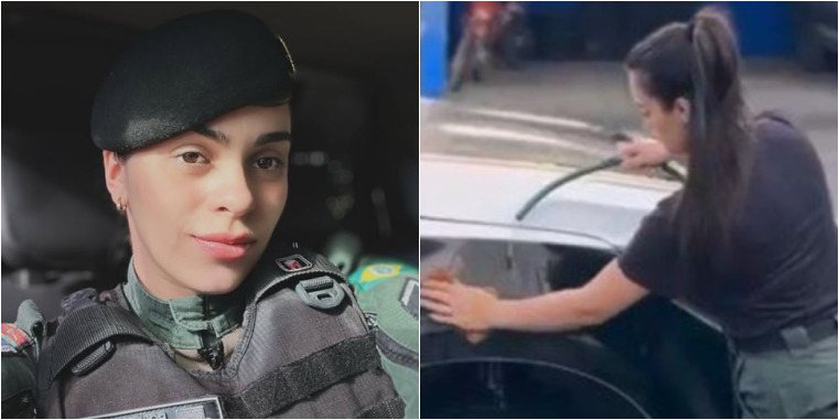 Policial recebe punição após vídeo lavando viatura no Ceará