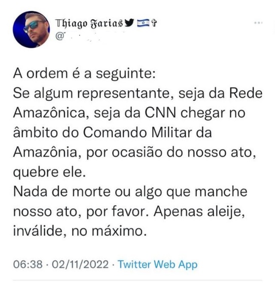 Twitter apaga publicação com ameaça a jornalistas durante protestos em Manaus