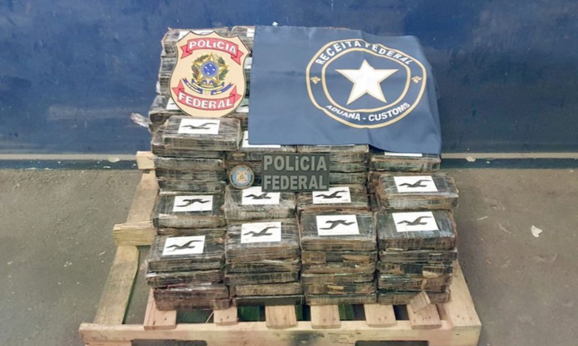 PF apreende 265 kg de drogas escondidas entre mangas 