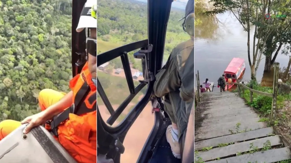Bombeiros fazem busca por jovem que desapareceu ao sair para caçar no Amazonas